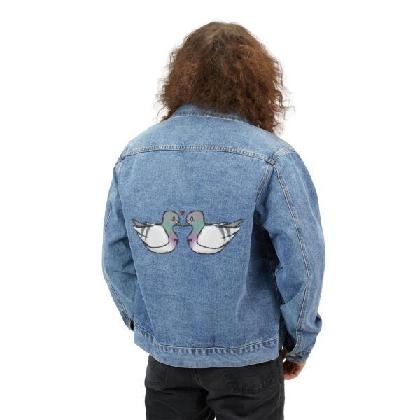 Love Doves Denim Jacket (Bordeaux) - Image 4