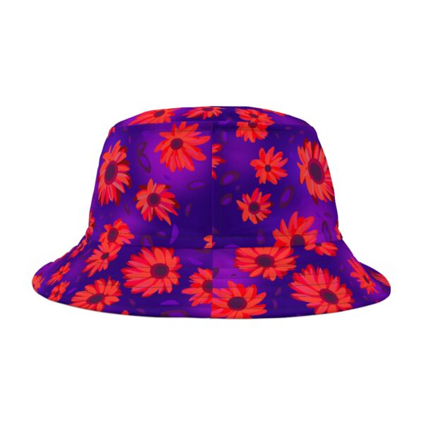 Black Light Sunflowers Bucket Hat - Image 7