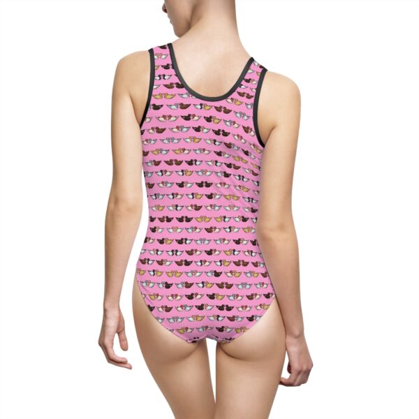 Love Doves One-Piece Swimsuit (Pink) - Image 10