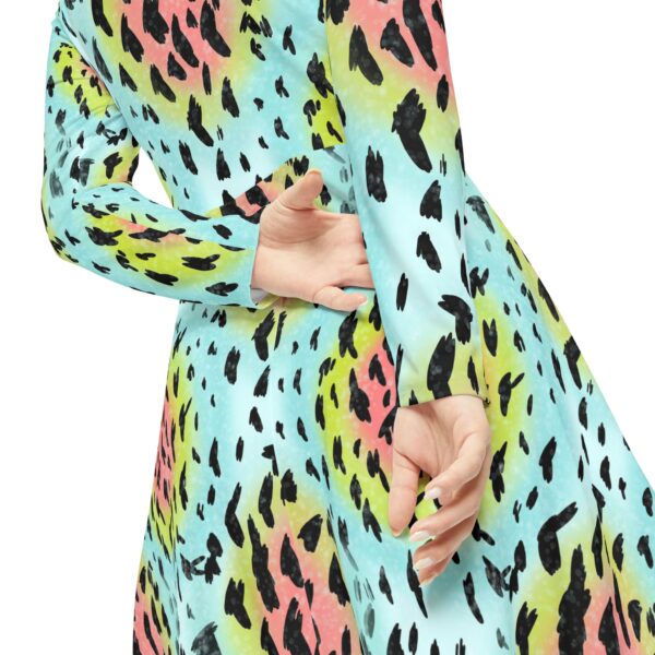 Rainbow Trout Skin Long Sleeve Dress - Image 7