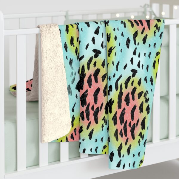 Trout Skin Sherpa Fleece Blanket (Rainbow) - Image 4