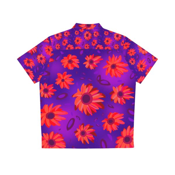 Black Light Sunflowers Hawaiian Shirt - Image 2