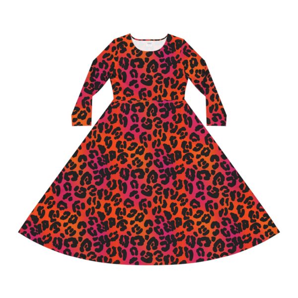 Neon Leopard Long Sleeve Dress