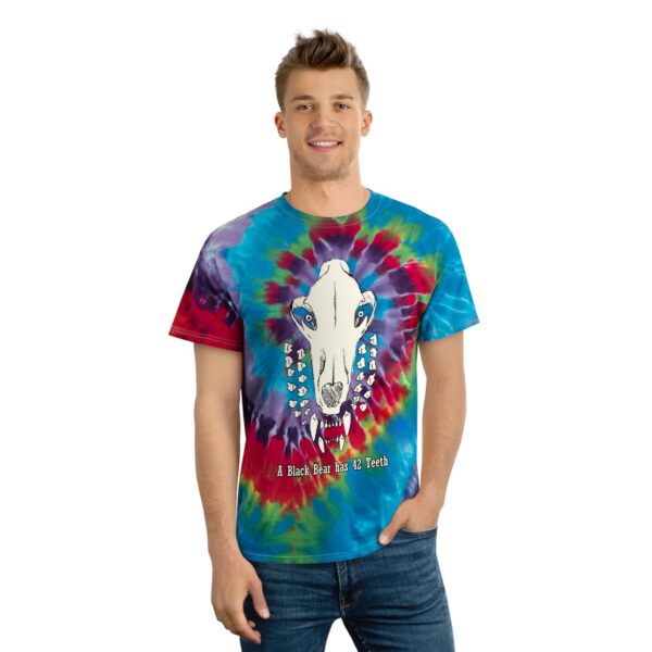 Bite Pattern Tie-Dye Tee (Bear+Text) - Image 7