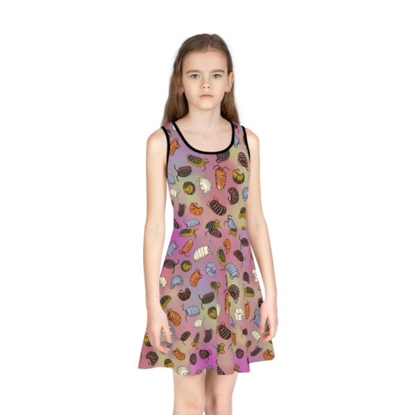 Isopods Girls' Sleeveless Sundress (Red) - Image 3