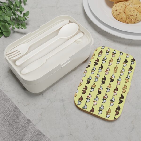 Love Doves Bento Lunch Box (Yellow) - Image 4