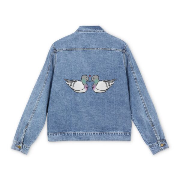 Love Doves Denim Jacket (Bordeaux)