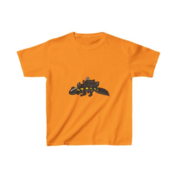 Salamander Life Cycle Kids Heavy Cotton™ Tee (Black) - Image 5