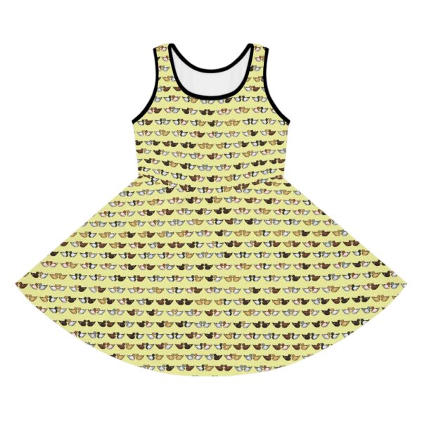 Love Doves Girls' Sleeveless Sundress (Yellow)