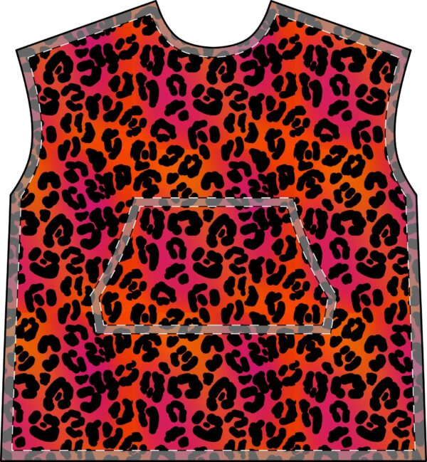 Neon Leopard Unisex Hooded Blanket - Image 2