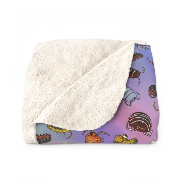 Isopods Sherpa Fleece Blanket (Blue) - Image 3