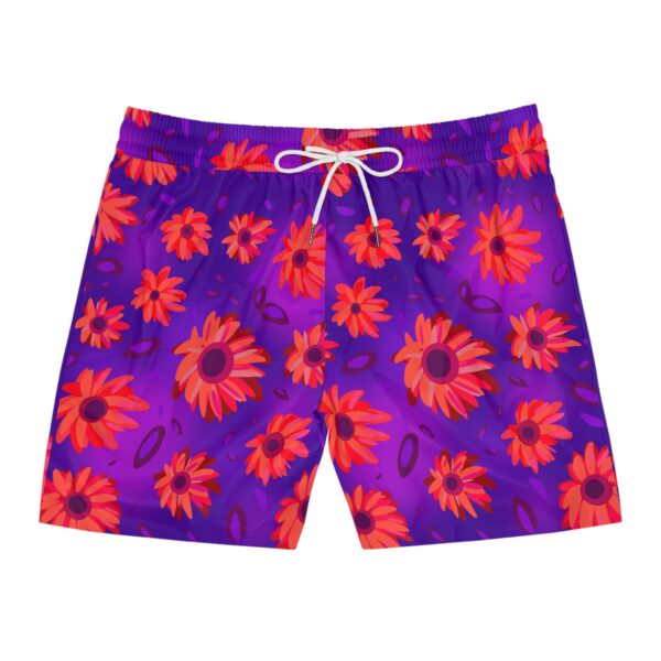 Black Light Sunflowers Swim Shorts