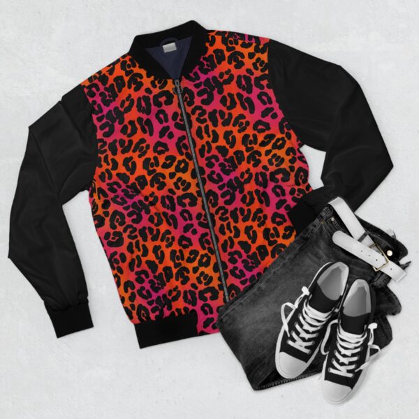 Neon Leopard Bomber Jacket - Image 4