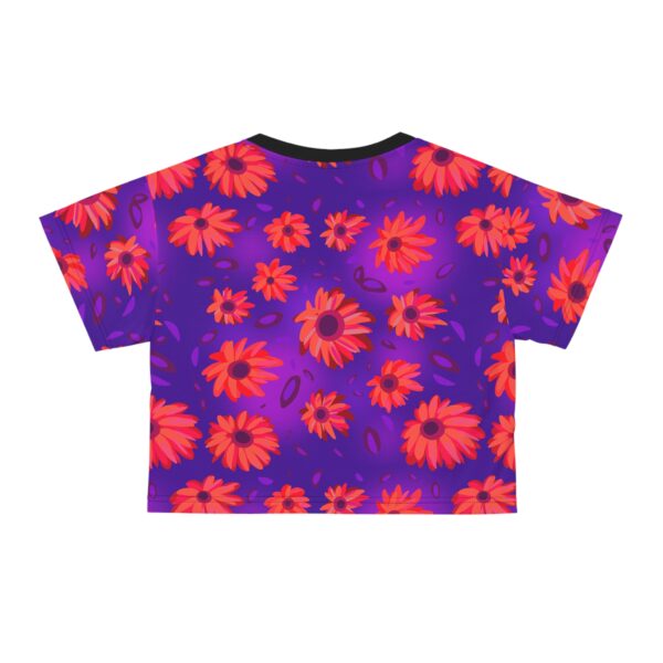 Black Light Sunflowers Crop Top - Image 6