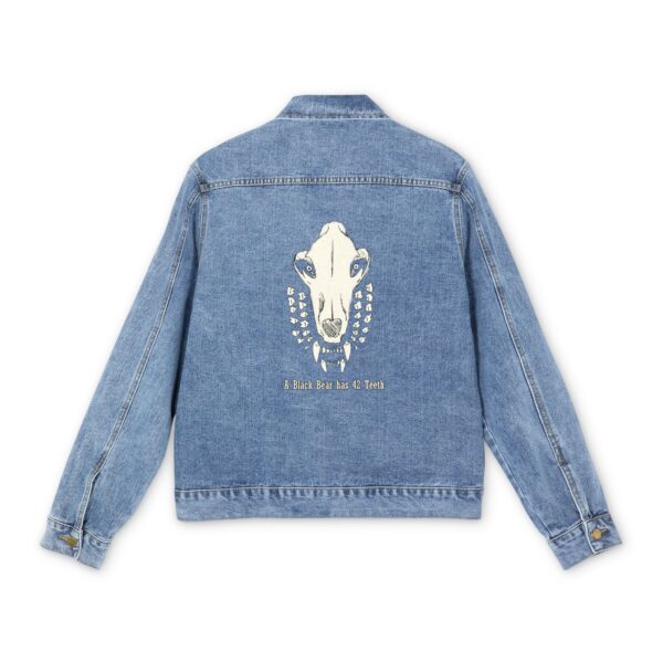 Bite Pattern Denim Jacket (Bear+Text)