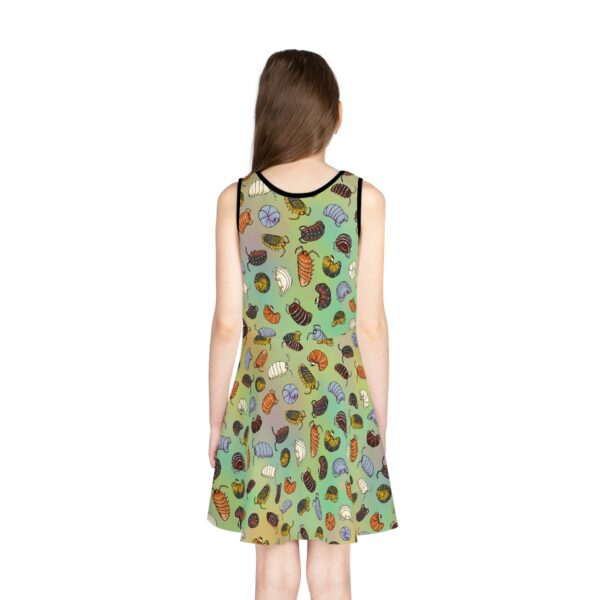 Isopods Girls' Sleeveless Sundress (Green) - Image 4