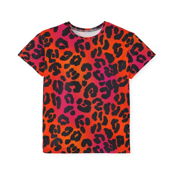 Neon Leopard Kids Sports Jersey - Image 2