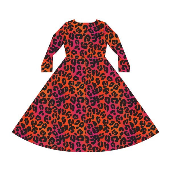 Neon Leopard Long Sleeve Dress - Image 2