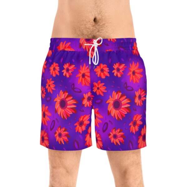 Black Light Sunflowers Swim Shorts - Image 3