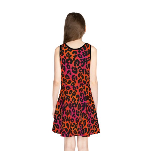 Neon Leopard Girls' Sleeveless Sundress - Image 4