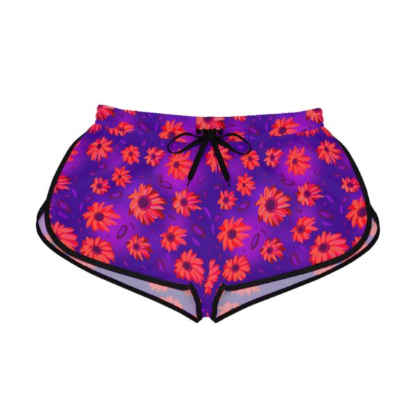 Black Light Sunflowers Women's Relaxed Shorts - Image 5