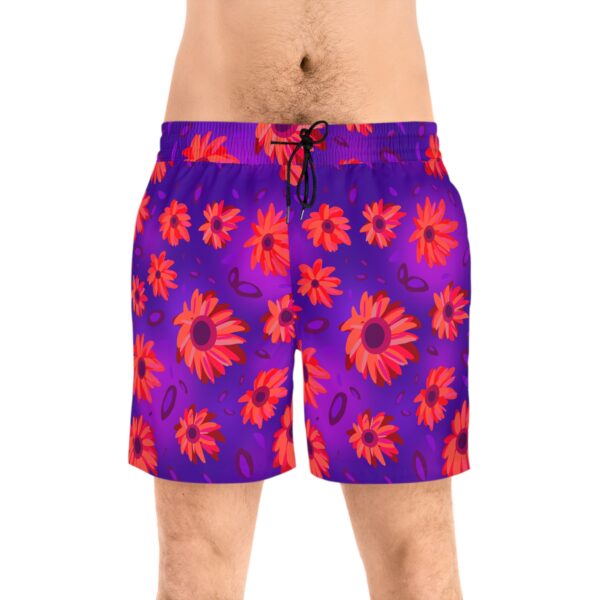 Black Light Sunflowers Swim Shorts - Image 7