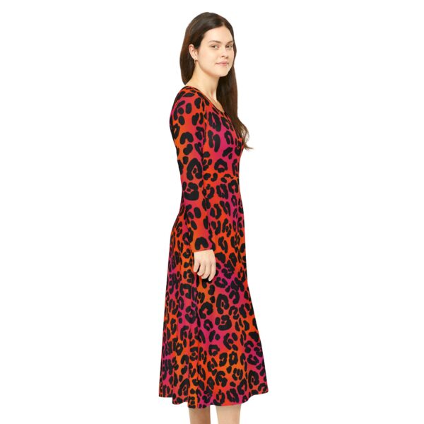 Neon Leopard Long Sleeve Dress - Image 6