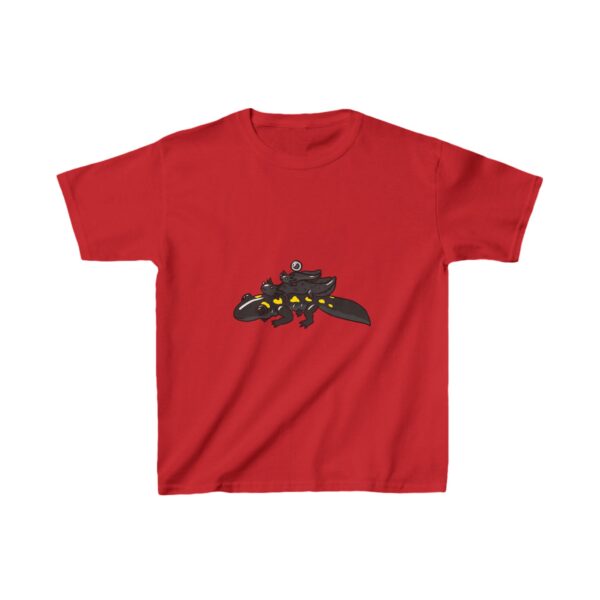 Salamander Life Cycle Kids Heavy Cotton™ Tee (Black) - Image 7