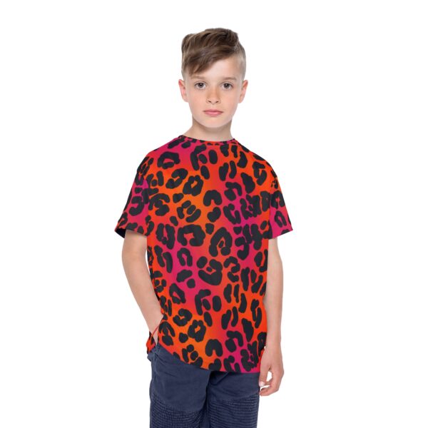 Neon Leopard Kids Sports Jersey - Image 4