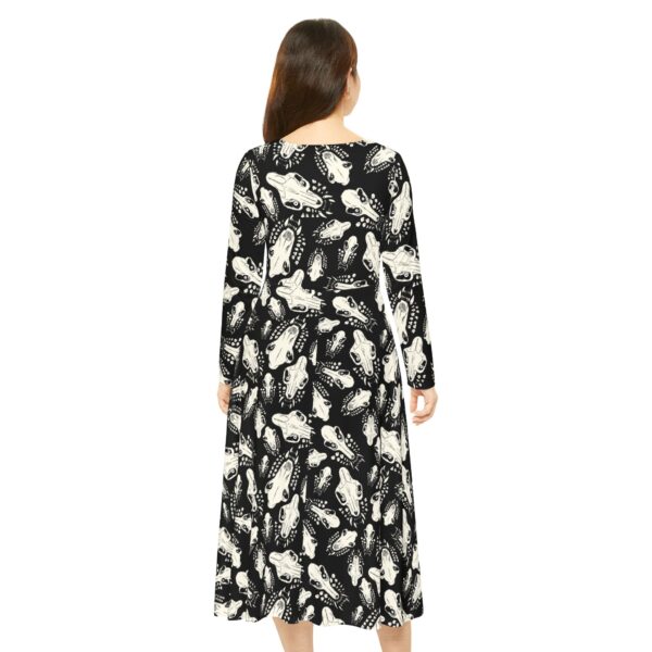 Bite Pattern Long Sleeve Dress - Image 4