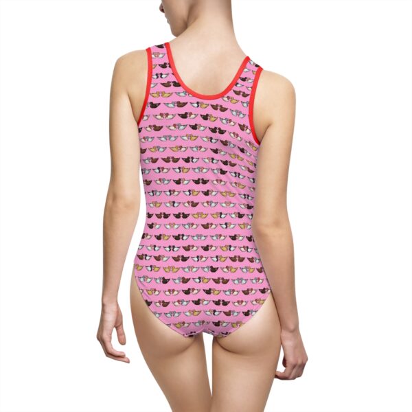 Love Doves One-Piece Swimsuit (Pink) - Image 6