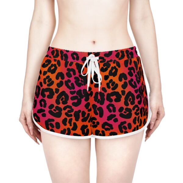 Neon Leopard Women's Relaxed Shorts - Image 3