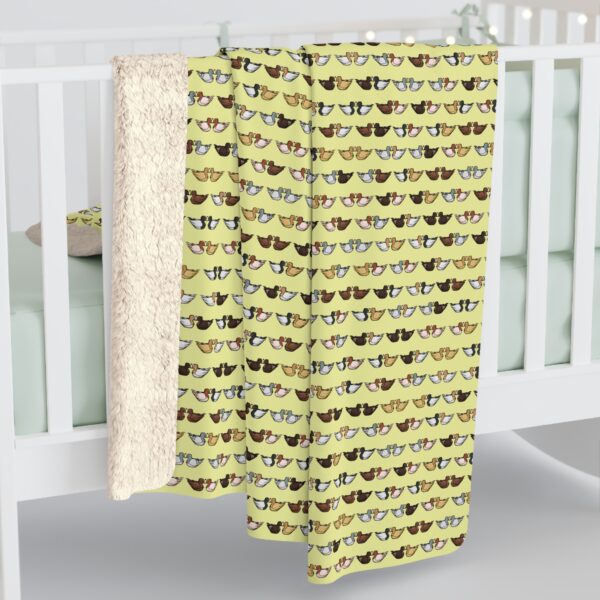 Love Doves Sherpa Fleece Blanket (Yellow) - Image 8