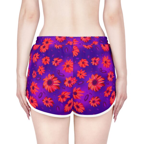 Black Light Sunflowers Women's Relaxed Shorts - Image 4