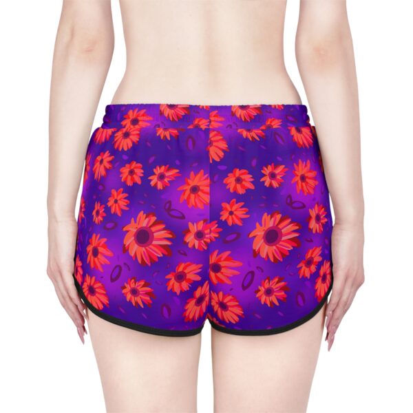 Black Light Sunflowers Women's Relaxed Shorts - Image 8