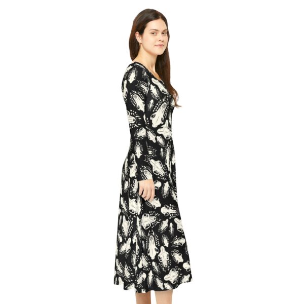 Bite Pattern Long Sleeve Dress - Image 6