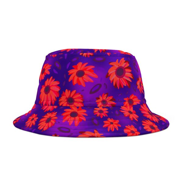 Black Light Sunflowers Bucket Hat - Image 8