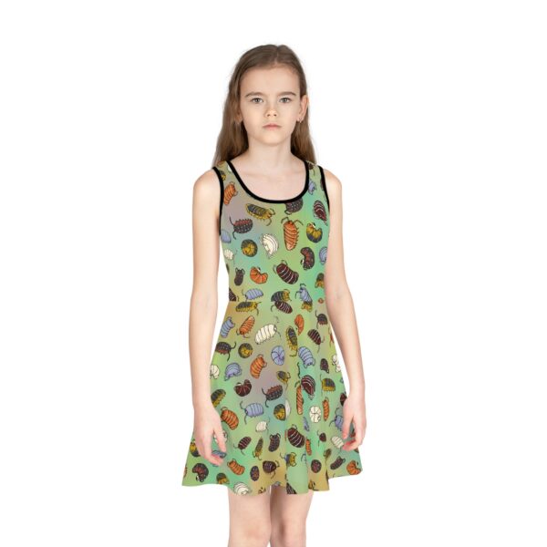 Isopods Girls' Sleeveless Sundress (Green) - Image 3