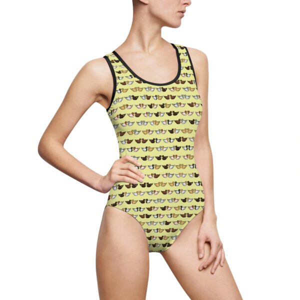 Love Doves One-Piece Swimsuit (Yellow) - Image 9