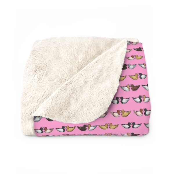 Love Doves Sherpa Fleece Blanket (Pink) - Image 3