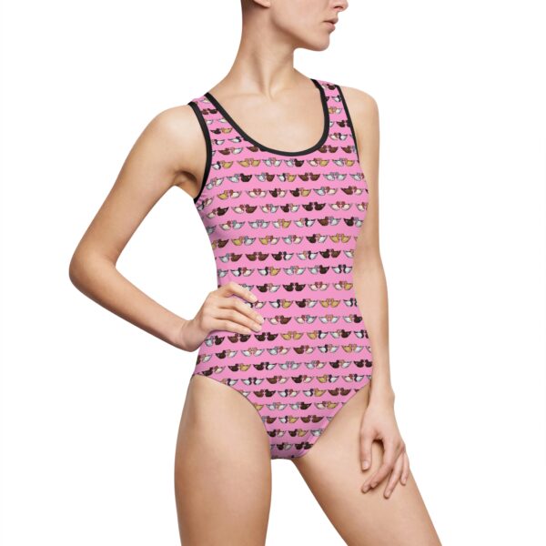 Love Doves One-Piece Swimsuit (Pink) - Image 9