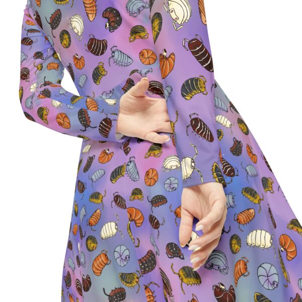 Isopods Long Sleeve Dress (Blue) - Image 7