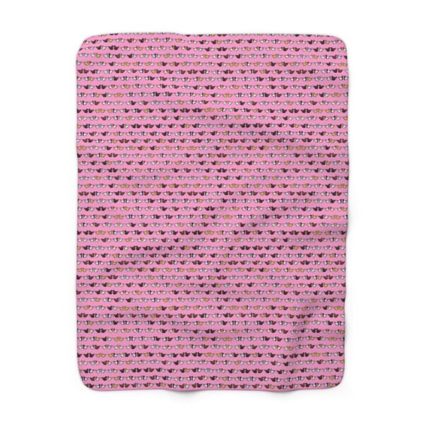 Love Doves Sherpa Fleece Blanket (Pink) - Image 2