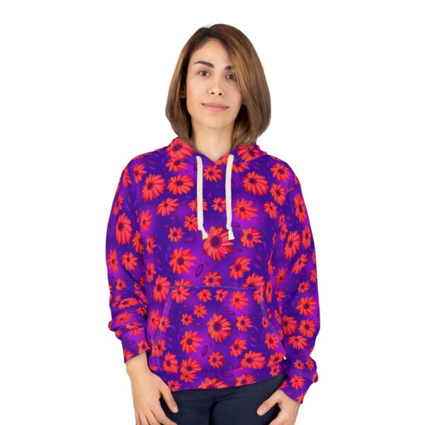 Black Light Sunflowers Pullover Hoodie - Image 3