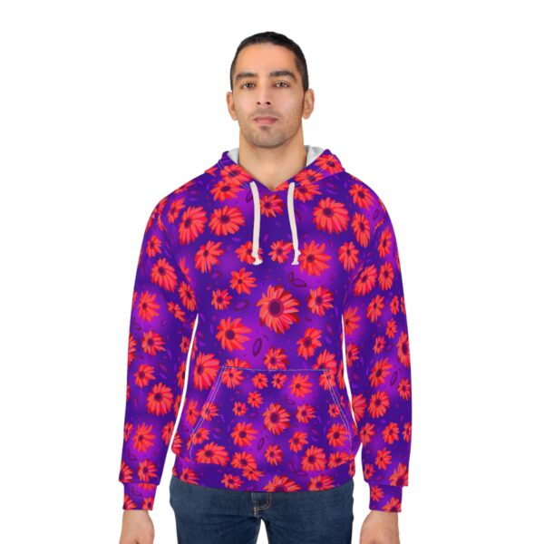 Black Light Sunflowers Pullover Hoodie - Image 4