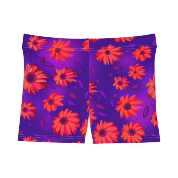 Black Light Sunfowers Short Shorts