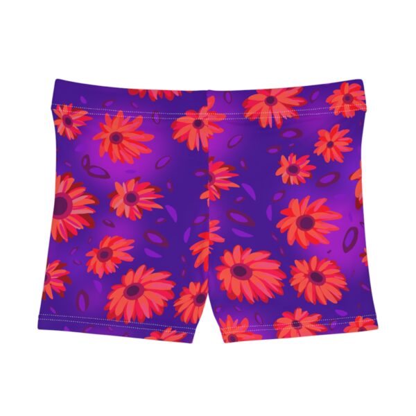 Black Light Sunfowers Short Shorts - Image 2